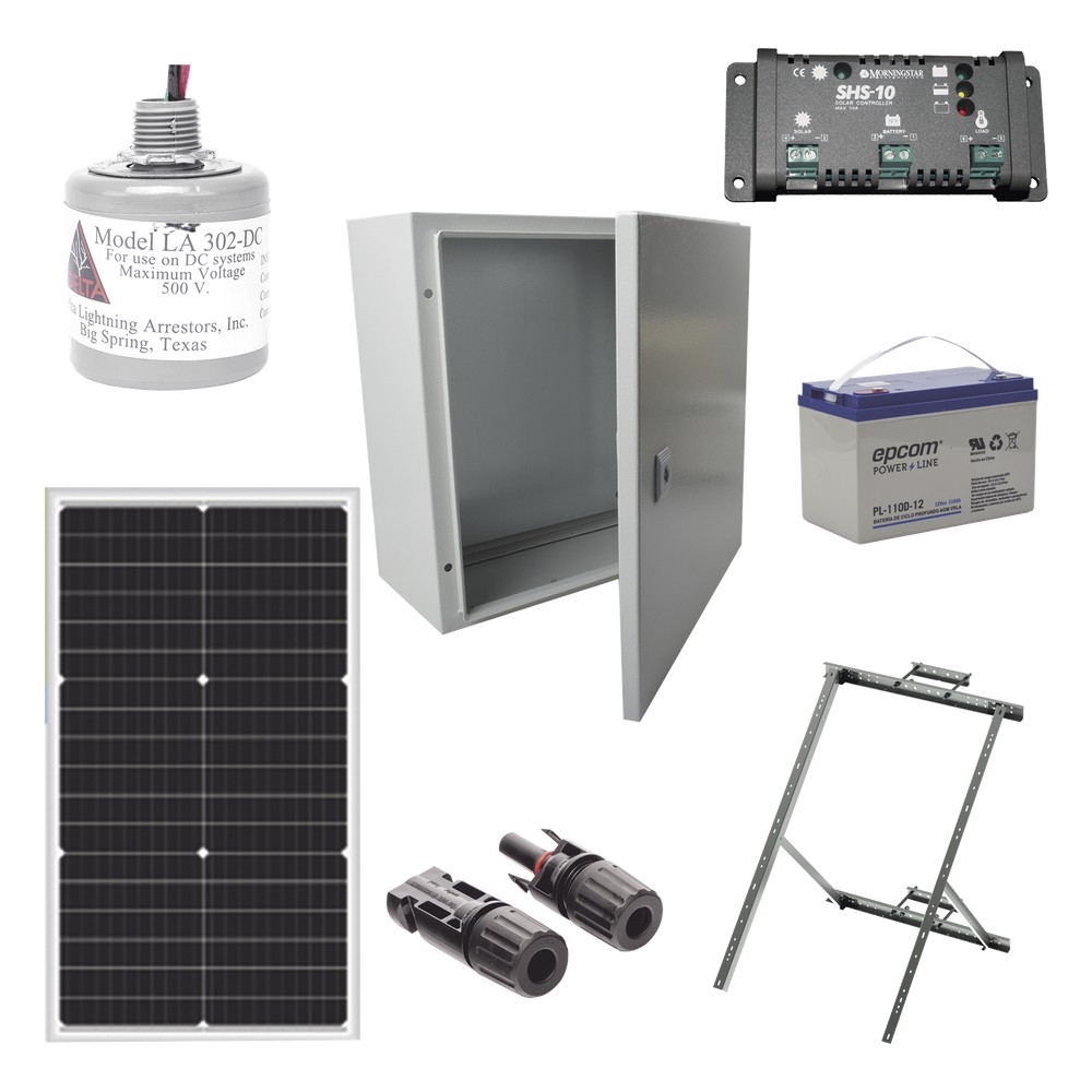 Kit Solar de 12 Vcc para alimentar energizador | LECOSYS