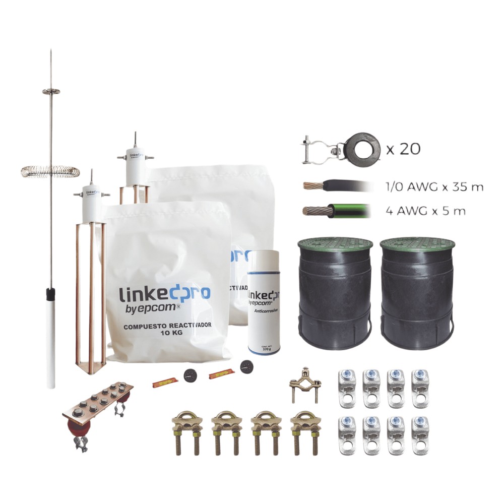 Kit Pararrayo LINKEDPRO con Accesorios de | LECOSYS