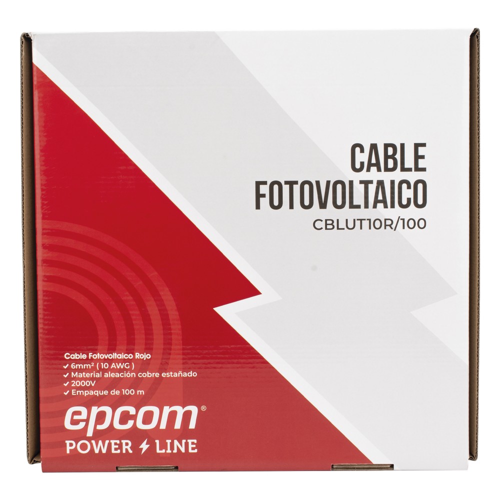 Cable Fotovoltaico Rojo / Cobre Estañado / 6 | LECOSYS