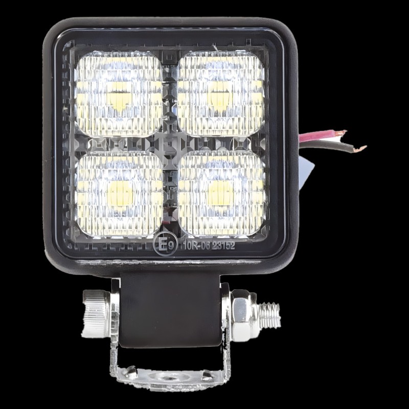 Luz de trabajo de 4 LED de 10 Watt, 12-24 Vcd, 800 lúmenes