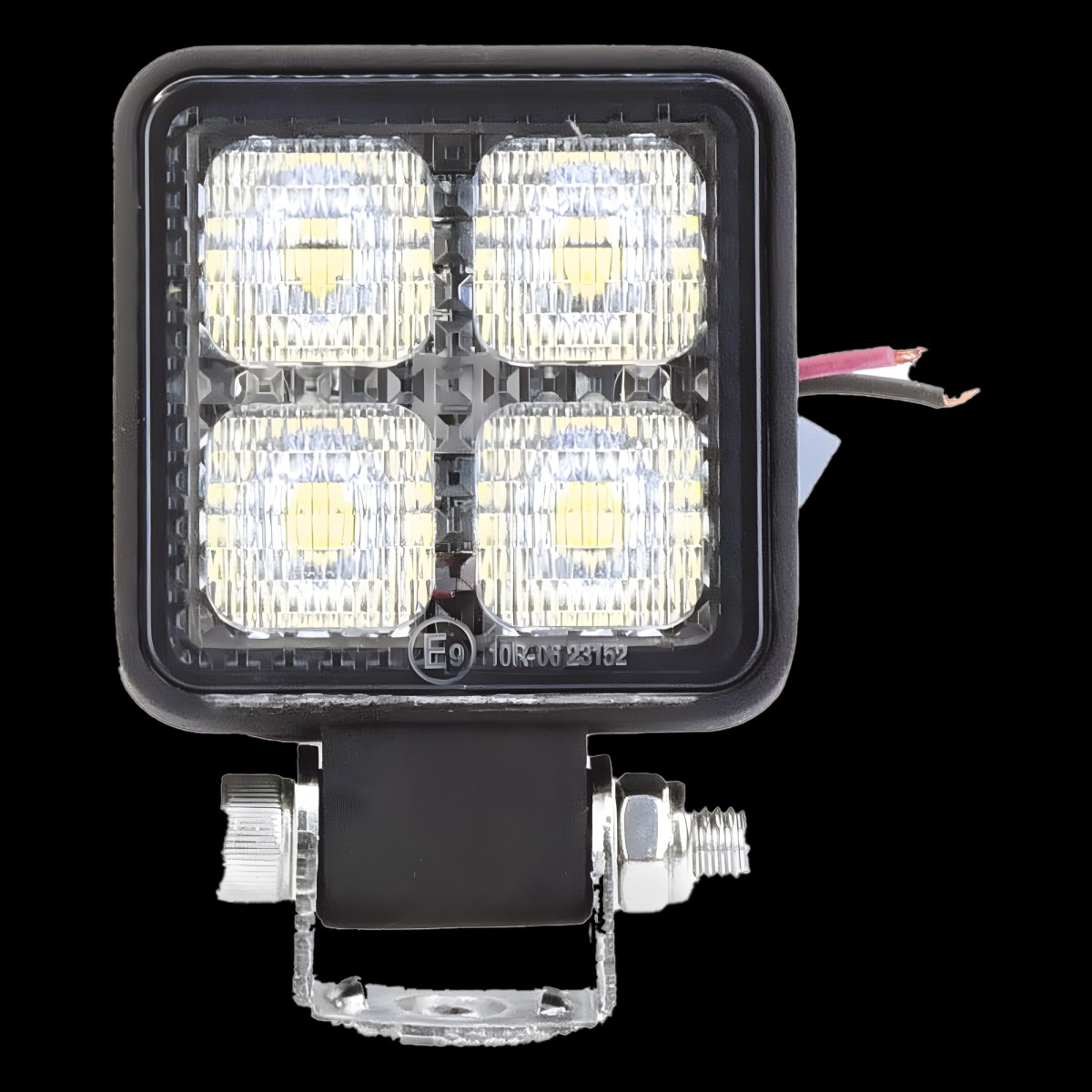 Luz de trabajo de 4 LED de 10 Watt, 12-24 Vcd, 800 lúmenes