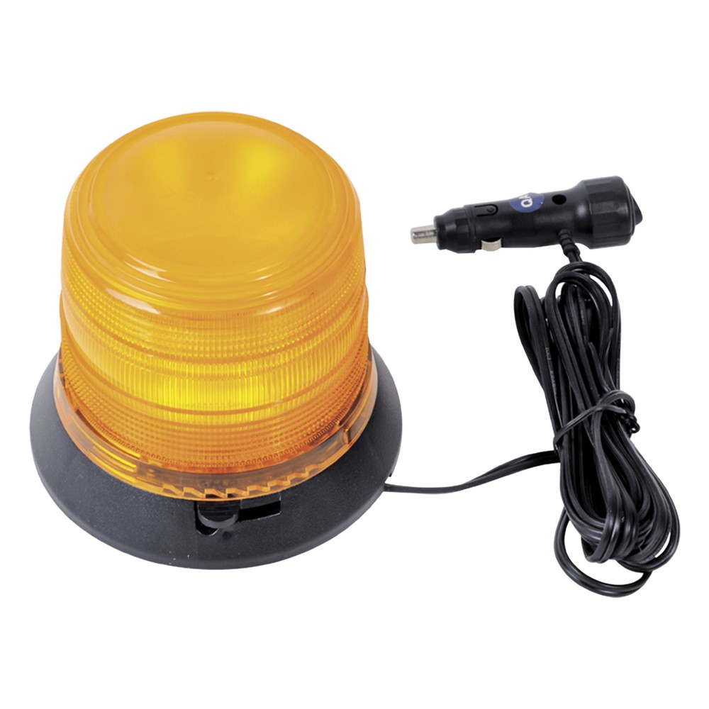 Burbuja Brillante de 6 LEDs, Color Ámbar con Montaje Magnético