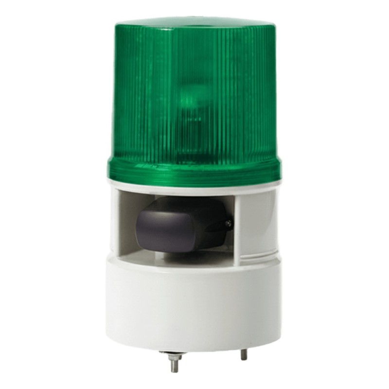 Luces de advertencia color Verde con sirena | LECOSYS