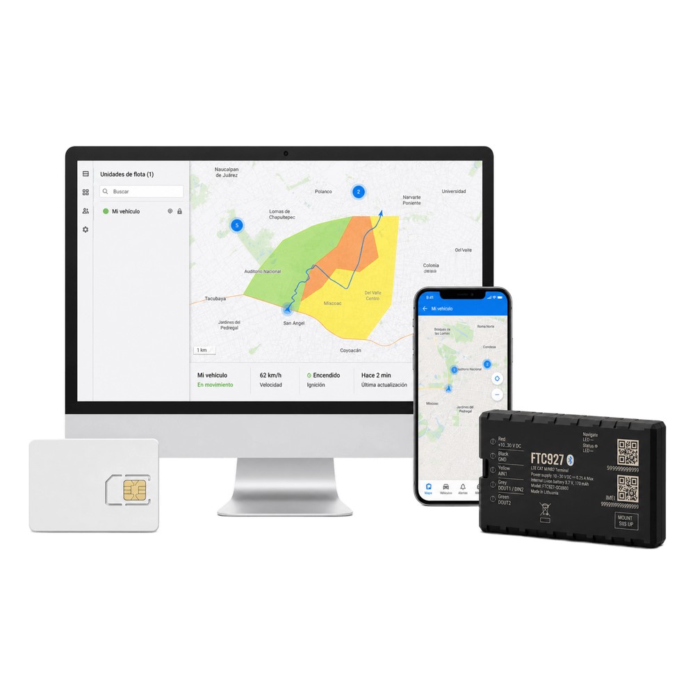 KIT DE Rastreador GPS Vehicular 4G LTE Cat 1 | LECOSYS