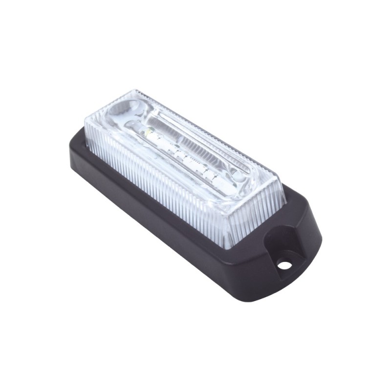 Luz Auxiliar Ultra Brillante de 8 LED's en color Rojo/Azul con mica transparente