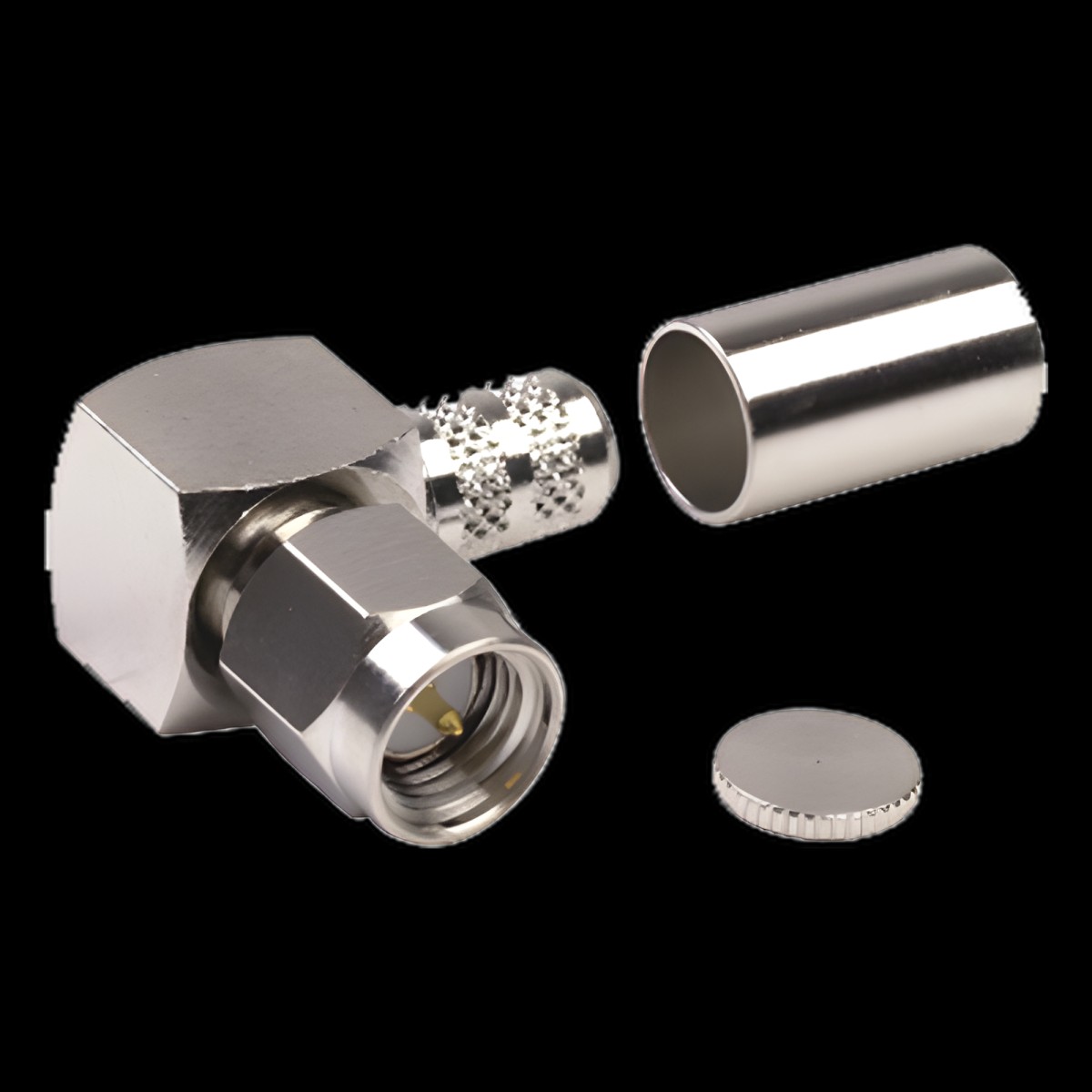 Conector SMA Macho en A/R de Anillo Pegable | LECOSYS