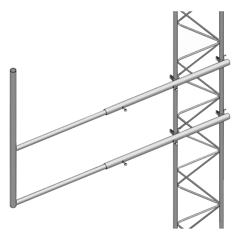 Brazo tipo "F" para tramos STZ-35G, galvanizado | LECOSYS