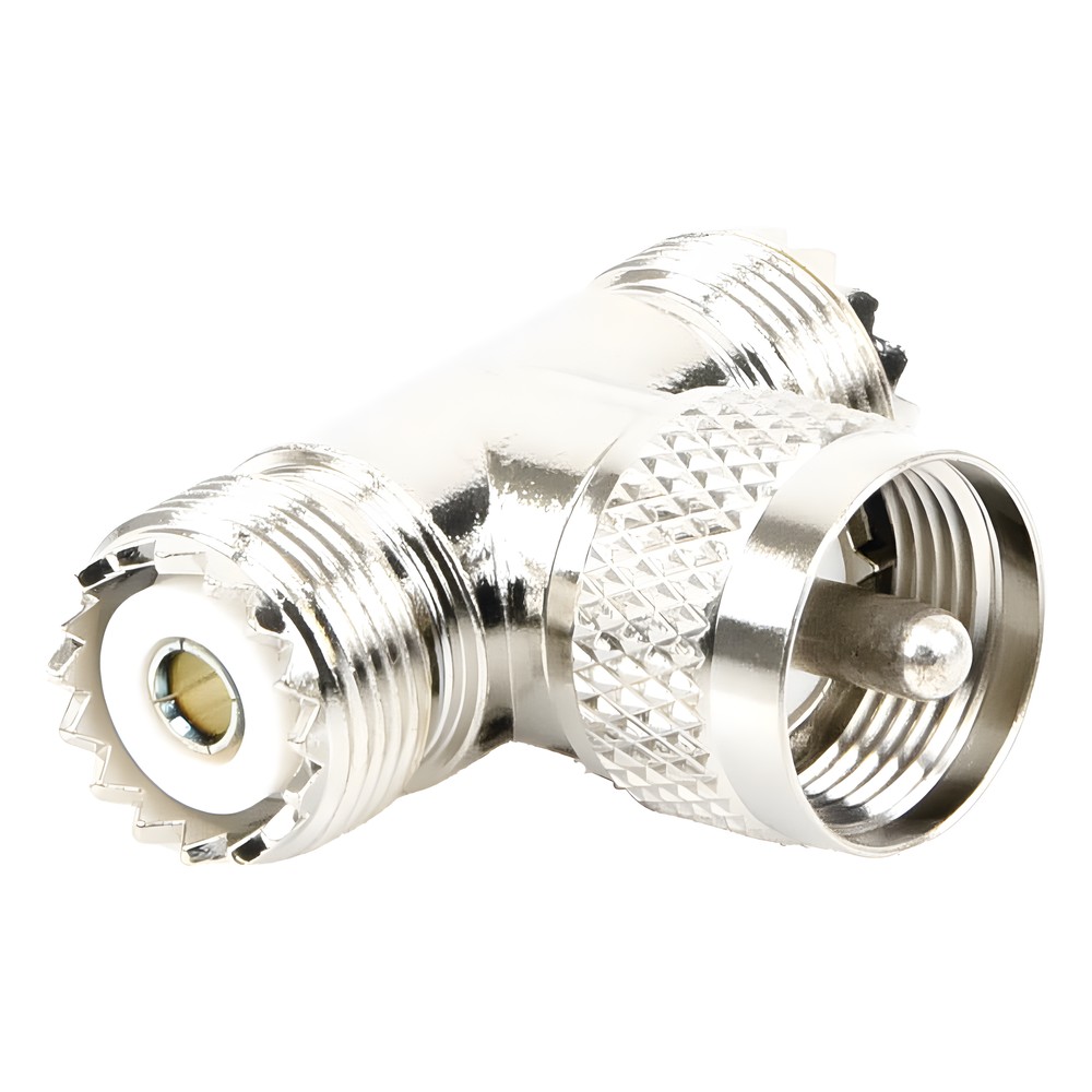 Adaptador en forma T, de Conector UHF Macho | LECOSYS