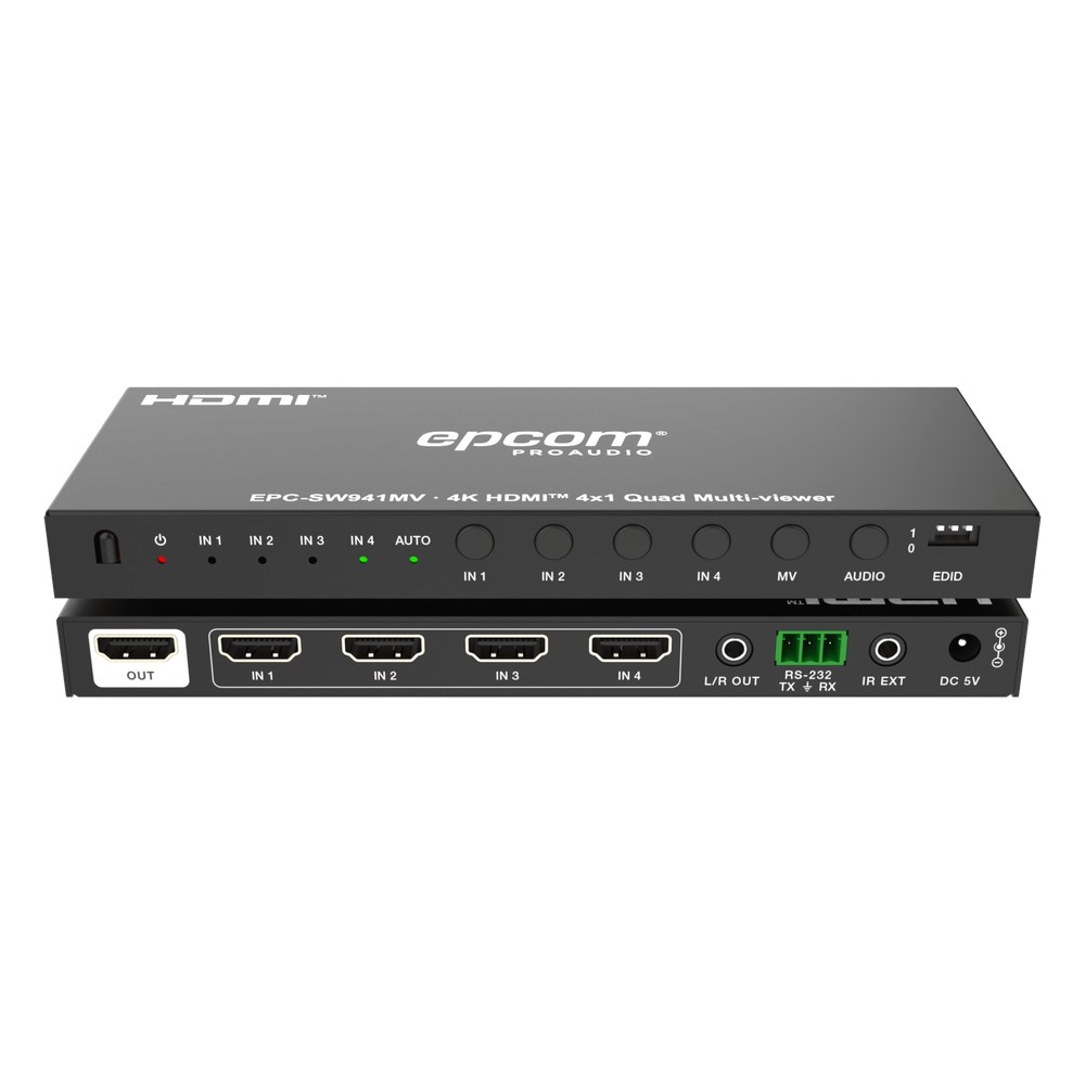 Multivisor HDMI 4x1 | 4K@30Hz | Vista Cuádruple | LECOSYS