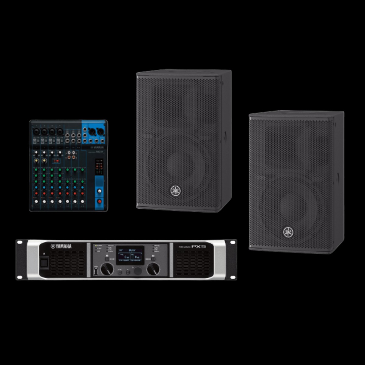 Kit Refuerzo Sonoro y Mixer | Incluye 2 Bocinas | LECOSYS