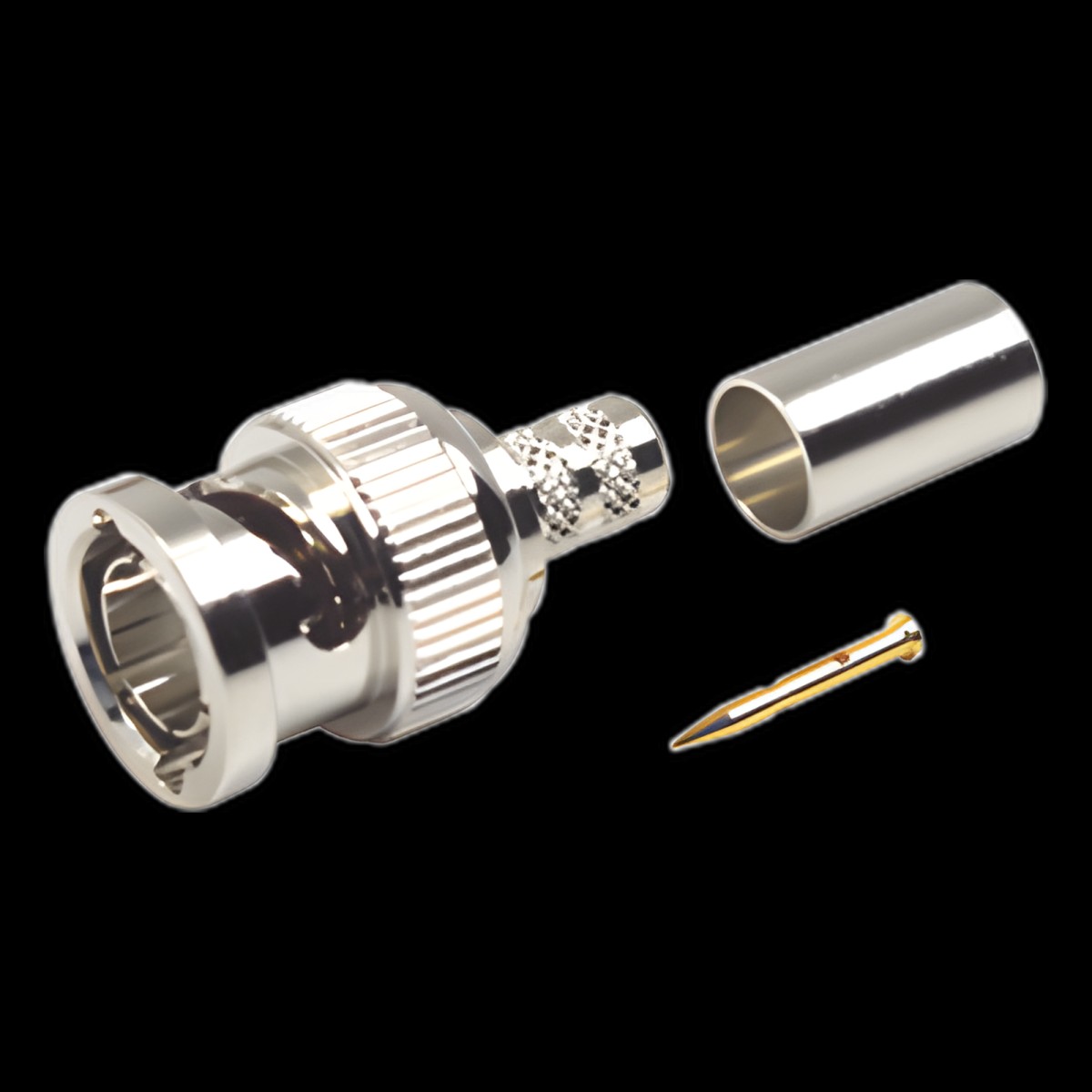 Conector BNC Macho en 75 Ohm, Anillo Plegable | LECOSYS