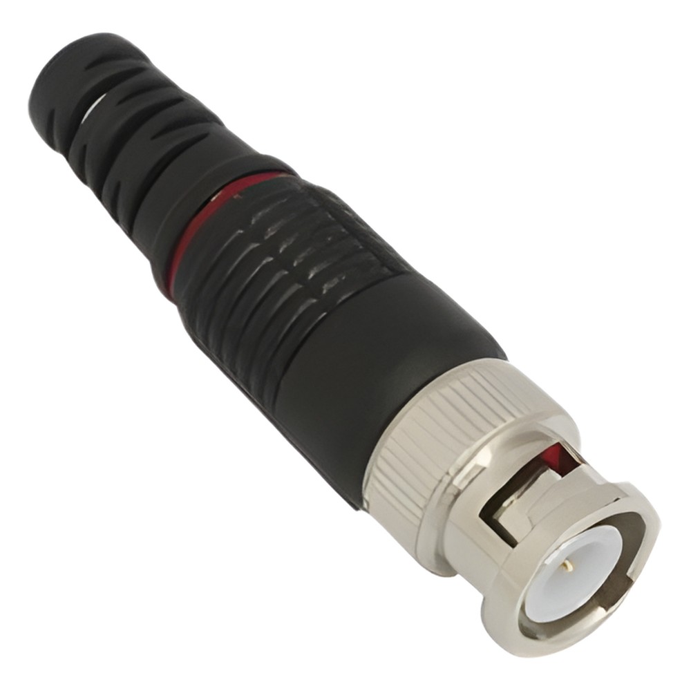 Conector BNC macho en 75 Ohm con Base de Alivio | LECOSYS