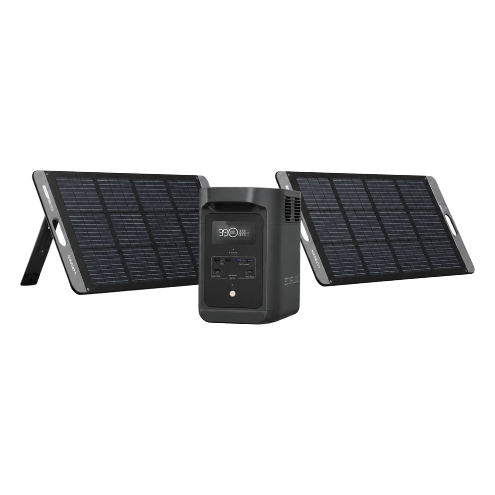 KIT DE ENERGÍA PORTÁTIL ECOFLOW E980 Y PANEL - Respaldo | Lecosys