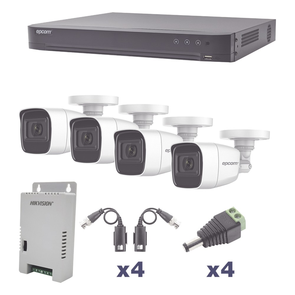 KIT TurboHD 1080p / DVR 4 Canales / 4 Cámaras | LECOSYS