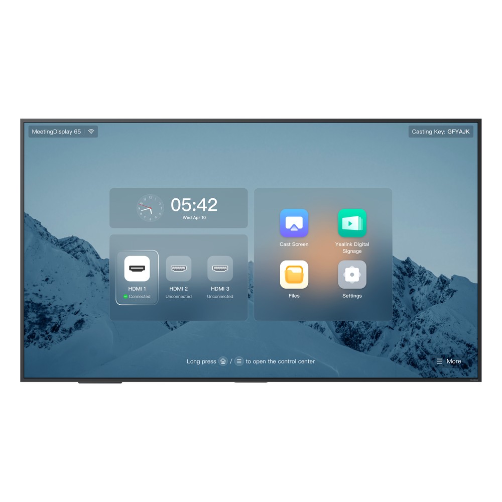 Pantalla Profesional Yealink de 65" MD-65 para | LECOSYS