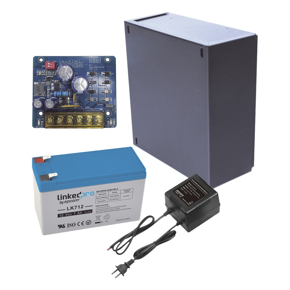 Kit con fuente PLB2 con salida de 12 Vcc a 2.5 | LECOSYS