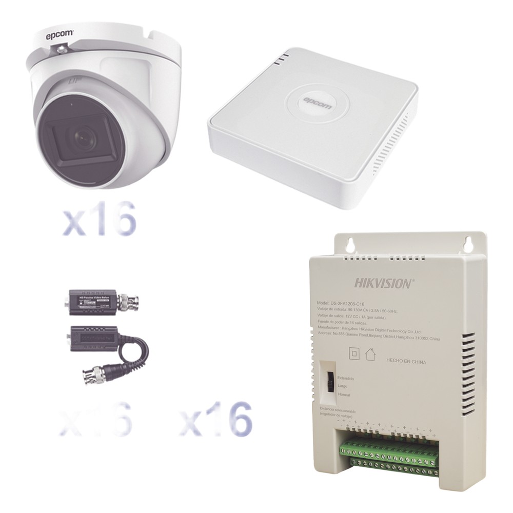 KIT TurboHD 1080p Lite / DVR 16 Canales / 16 | LECOSYS