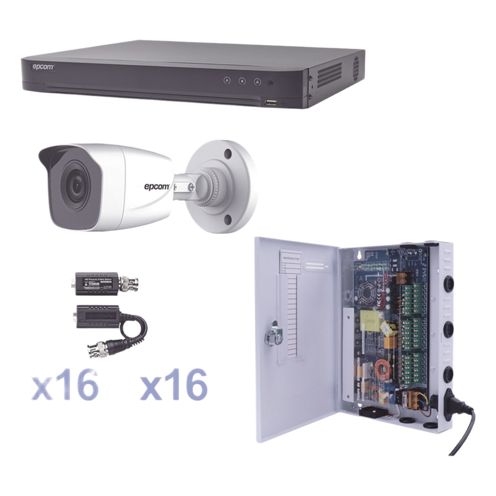 KIT TurboHD 1080p / DVR 16 Canales / 16 Cámaras | LECOSYS