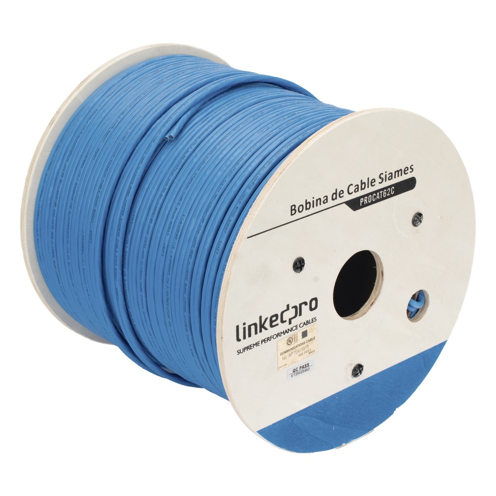 Bobina de Cable Siamés Cat6 UTP 100% Cobre + 2 | LECOSYS