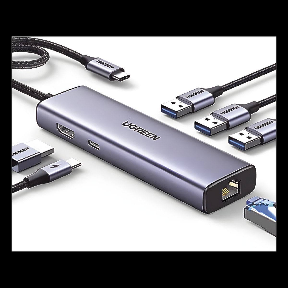 HUB USB-C (Docking Revodok) 6 en 1 | 3 Puertos | LECOSYS