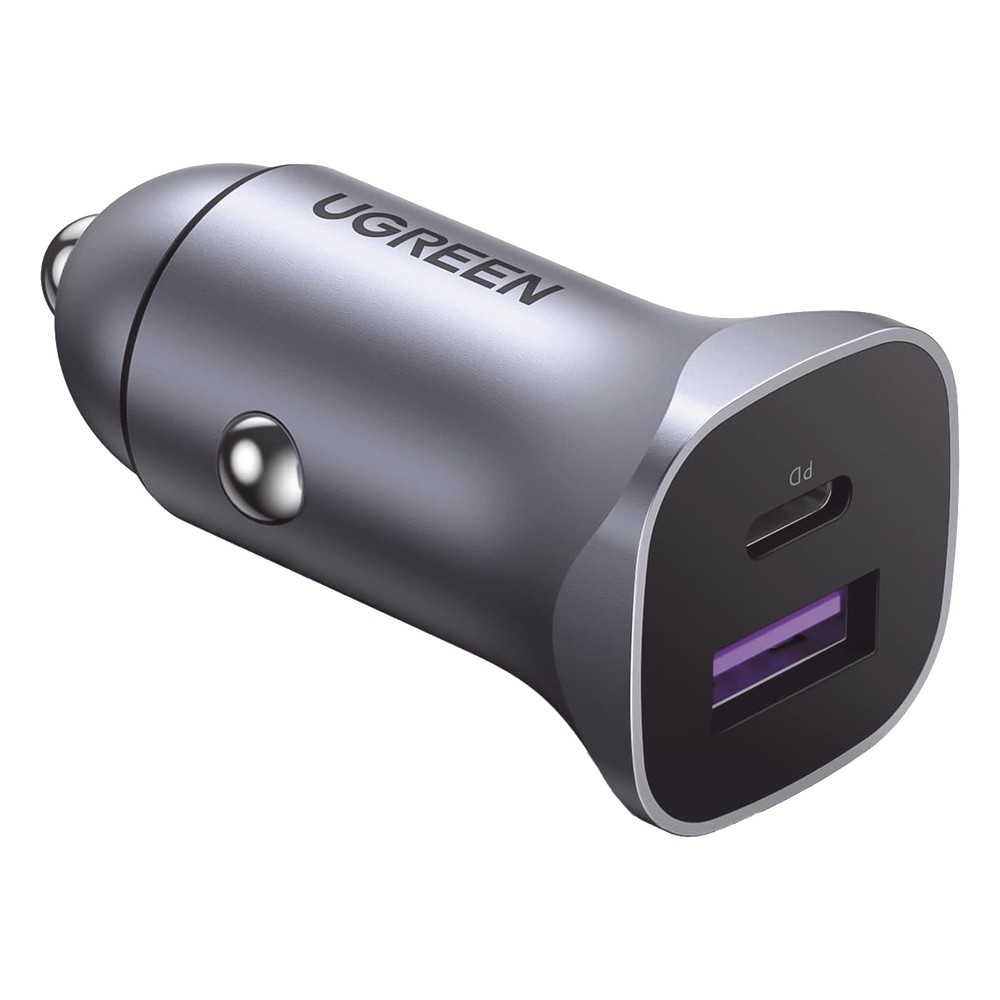Cargador de Auto 30W | 2 Puertos USB-A y USB-C | LECOSYS