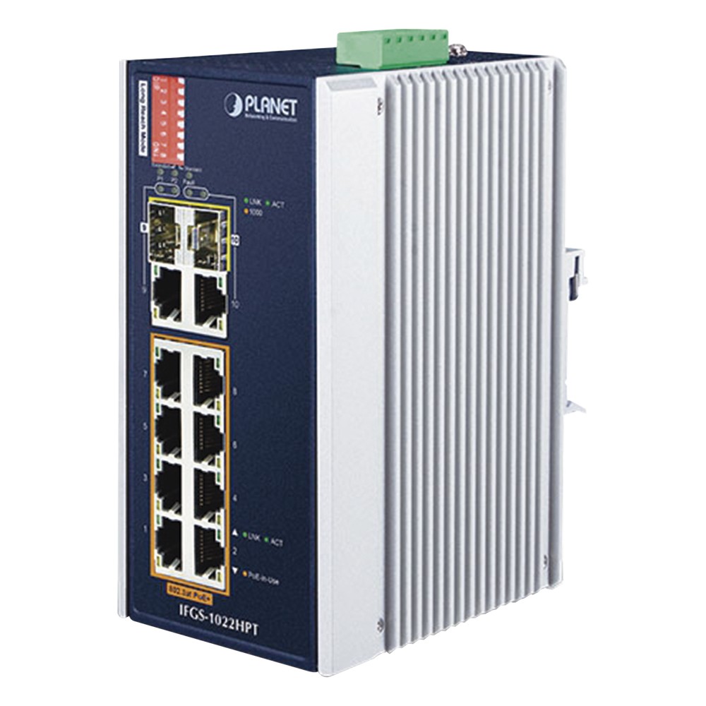 Switch Industrial PoE no administrable de 8 | LECOSYS