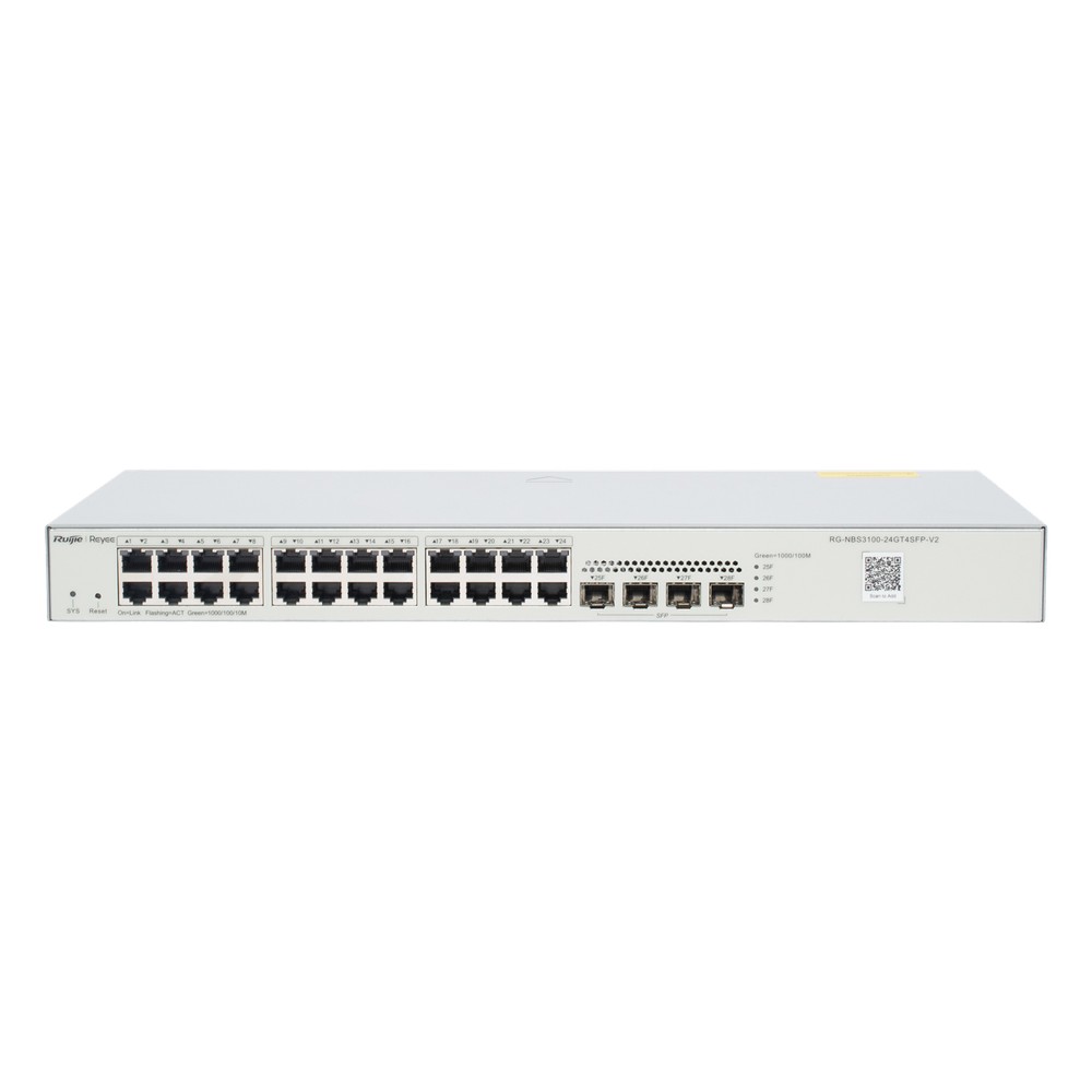Switch Administrable L2, 24 Puertos Eth 1G, 4 | LECOSYS