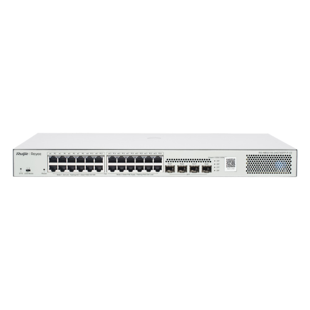 Switch Administrable L2 PoE+ hasta 370W, 24 | LECOSYS