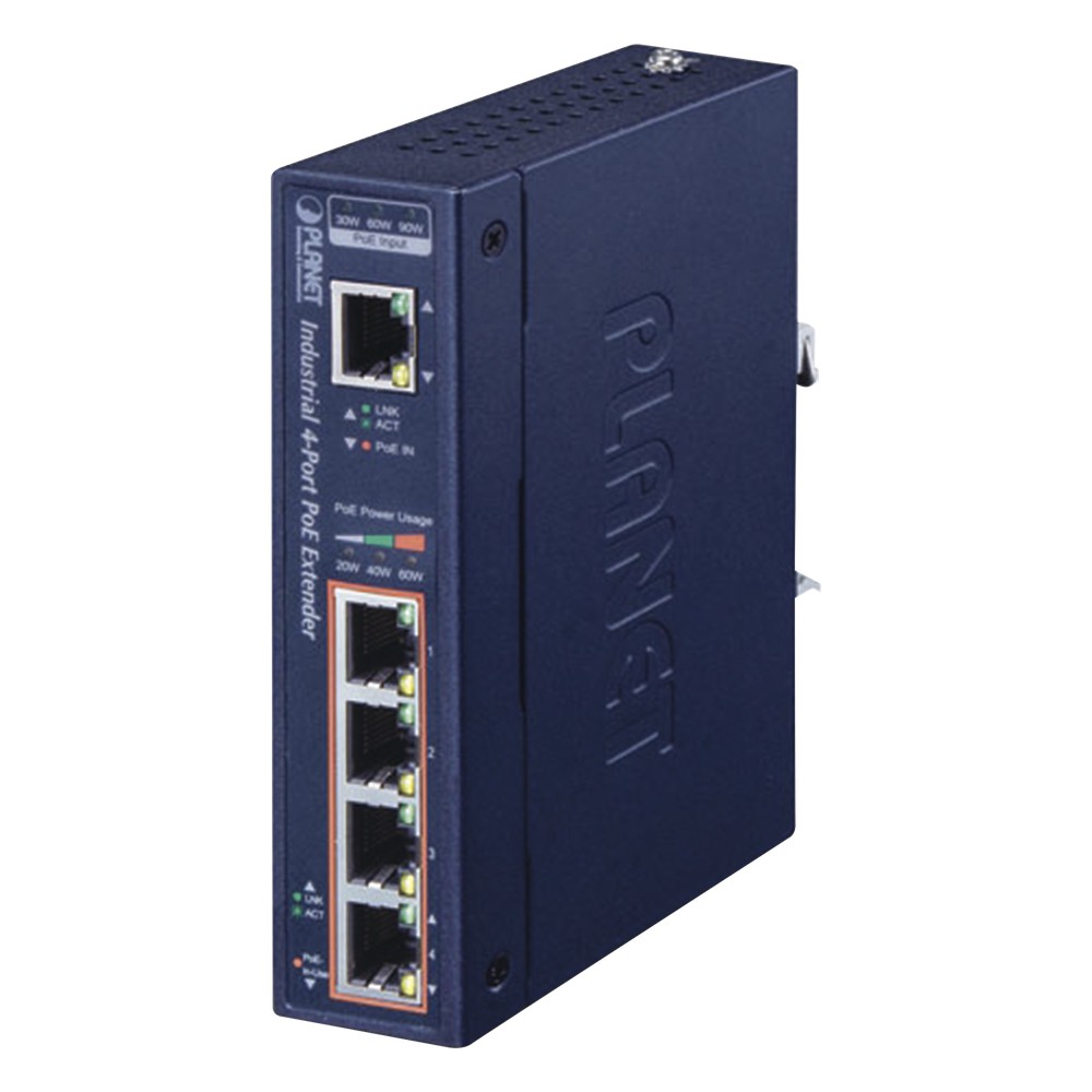 Extensor Industrial PoE, Entrada PoE 802.3 bt y | LECOSYS