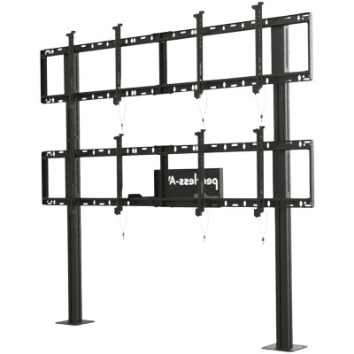 Soporte Modular para Video Wall Pedestal 2x2 / Ajuste Micro Sin Herramientas / 8 Puntos de Alineación / Capacidad 500 lb / VESA 