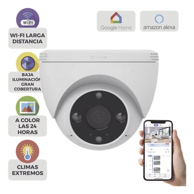 Domo IP 3 Megapíxel (2K) / Wi-Fi / Sirena y | LECOSYS