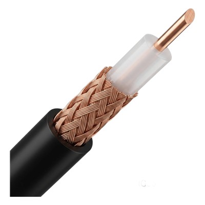 Cable Coaxial RG58/U | Bobina de 500 metros | Conductor Cobre 20 AWG | Malla 95% | Impedancia 53 Ω | Atenuación 55.9 dB/100m @ 1