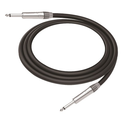 Cable de Audio | Plug 1/4 in a Plug 1/4 in Mono | Carcasa Cromada | Conectores Seetronic | Ideal para Instrumentos | Longitud 3m