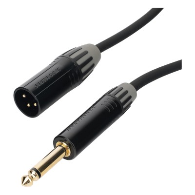 Cable de Audio | XLR 3 Polos Macho a Plug 1/4 in mono | Conector Seetronic Serie M SCMF3 - MP2X | Longitud 5m