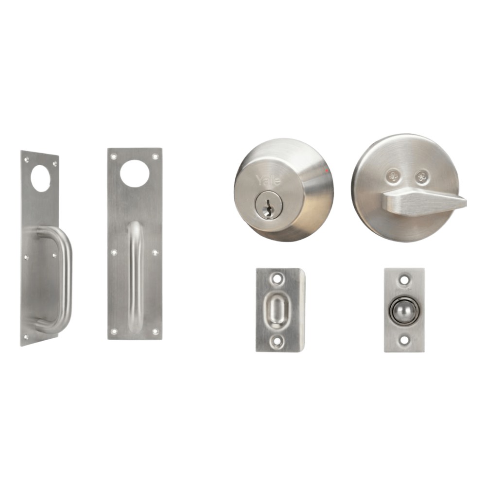 Kit Jaladera / Cerrojo B500P Llave Mariposa / Resbalón Pestillo de Bola Ajustable / Acero Inoxidable y Cromo