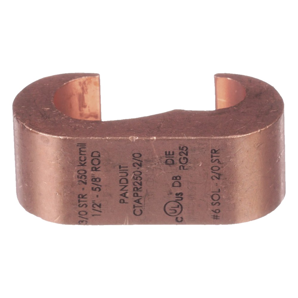 Conector de Conexión Tierra tipo "E" para Conductor de Cobre 6 Awg - 2Awg, 1 Pieza