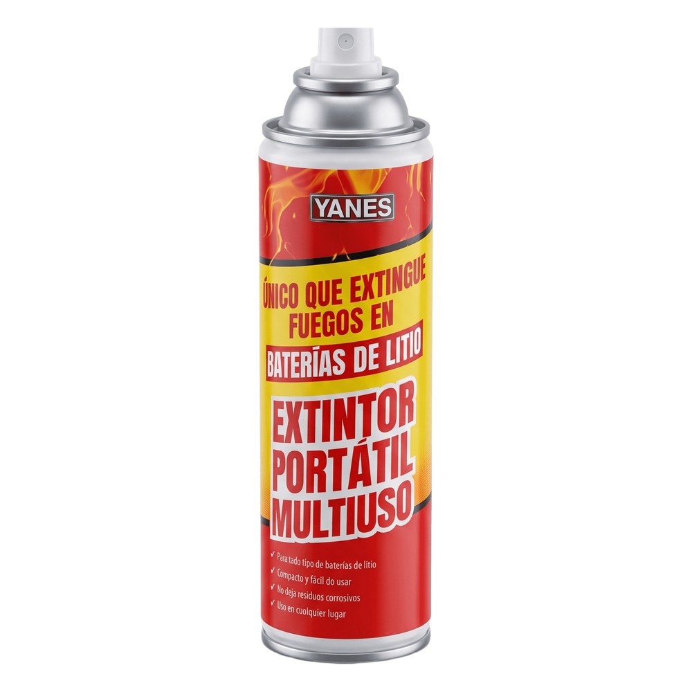 Extintor Portátil en Aerosol / Fuegos Clase A, K y Li / Baterías de Ion-Litio