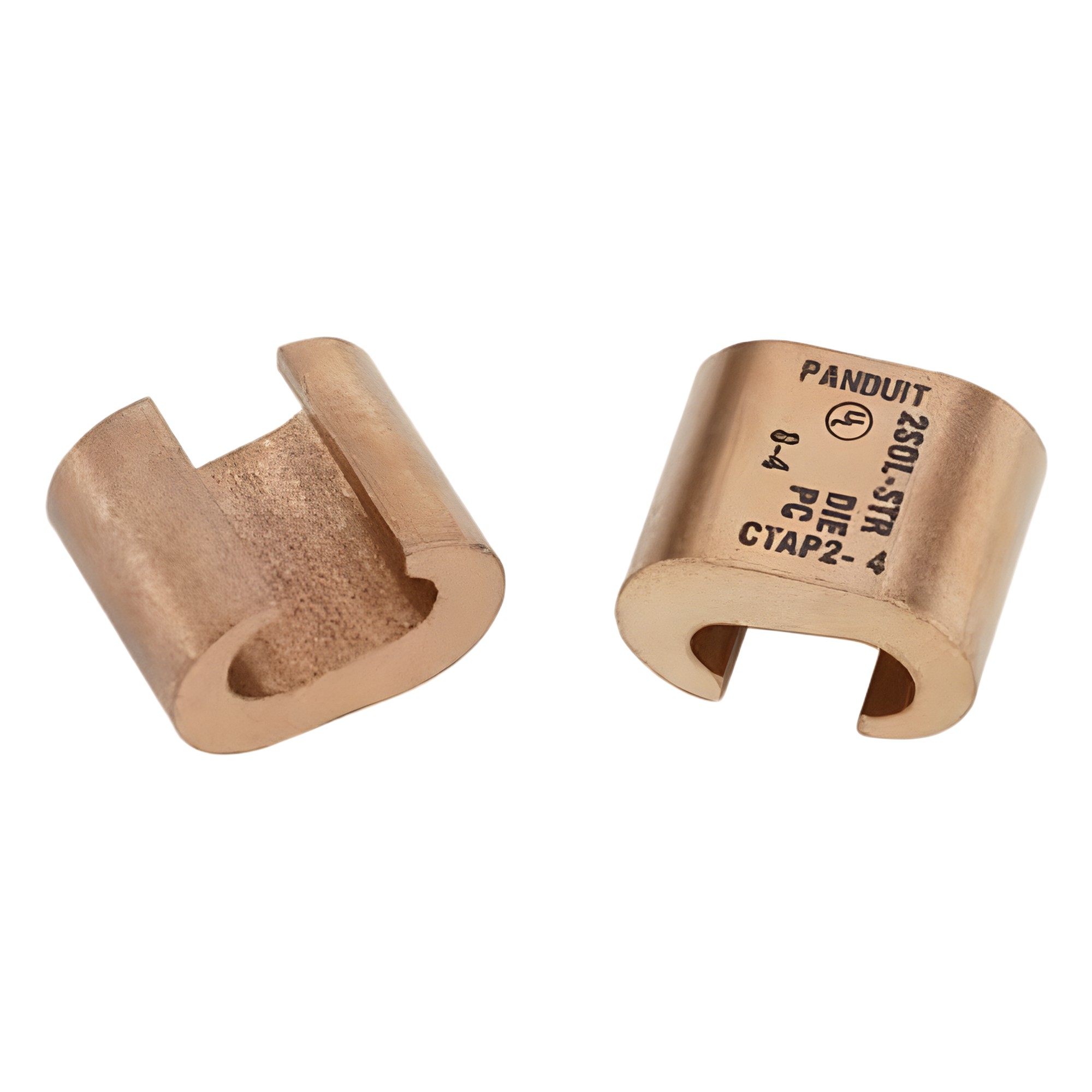 Conector de compresión tipo C StructuredGround, Conductor de cobre 1/0 Awg - 2/0 Awg, 1pz.