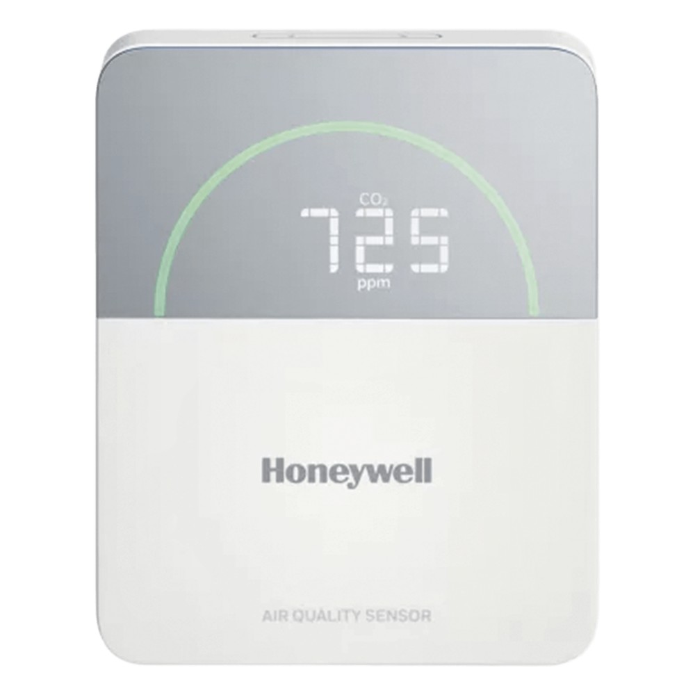 Sensor de calidad del aire interior con display, mide temperatura, humedad, CO2, PM2.5 y TVOC, comunicación BACnet, Modb