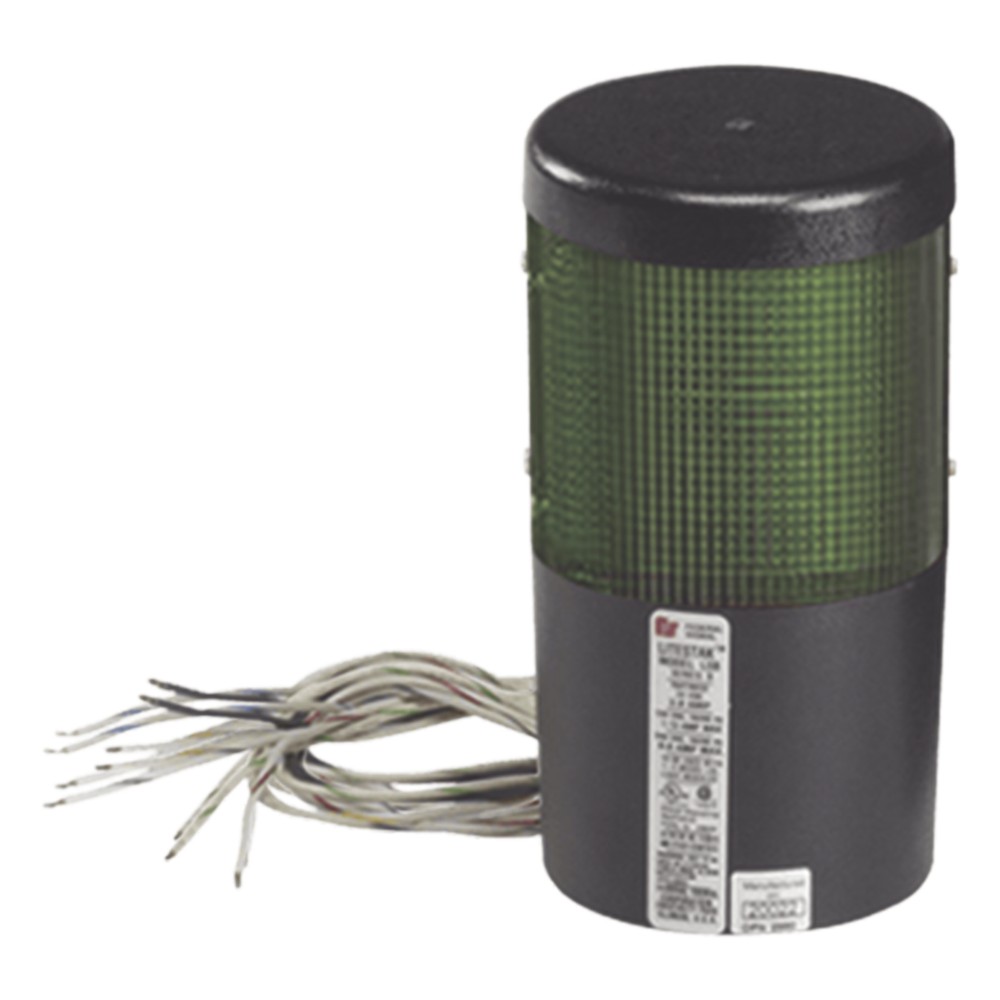 Módulo de Luz de Estado Incandescente, Voltaje de 24 Vdc, Color Verde con patrones de destello Flash o Estacionario / Ti