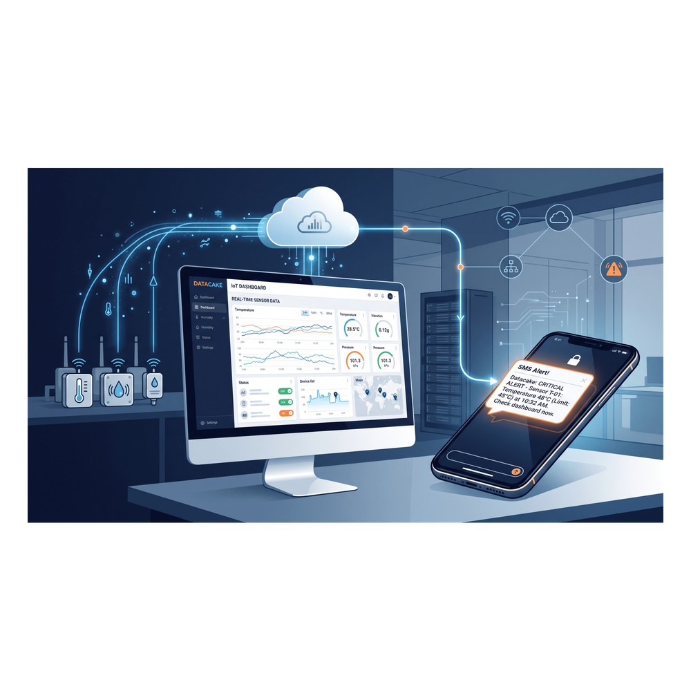 Paquete de 1000 Créditos SMS para Datacake / Alertas / IoT LoRaWAN / 160 Caracteres por Mensaje / Notificaciones por Umb
