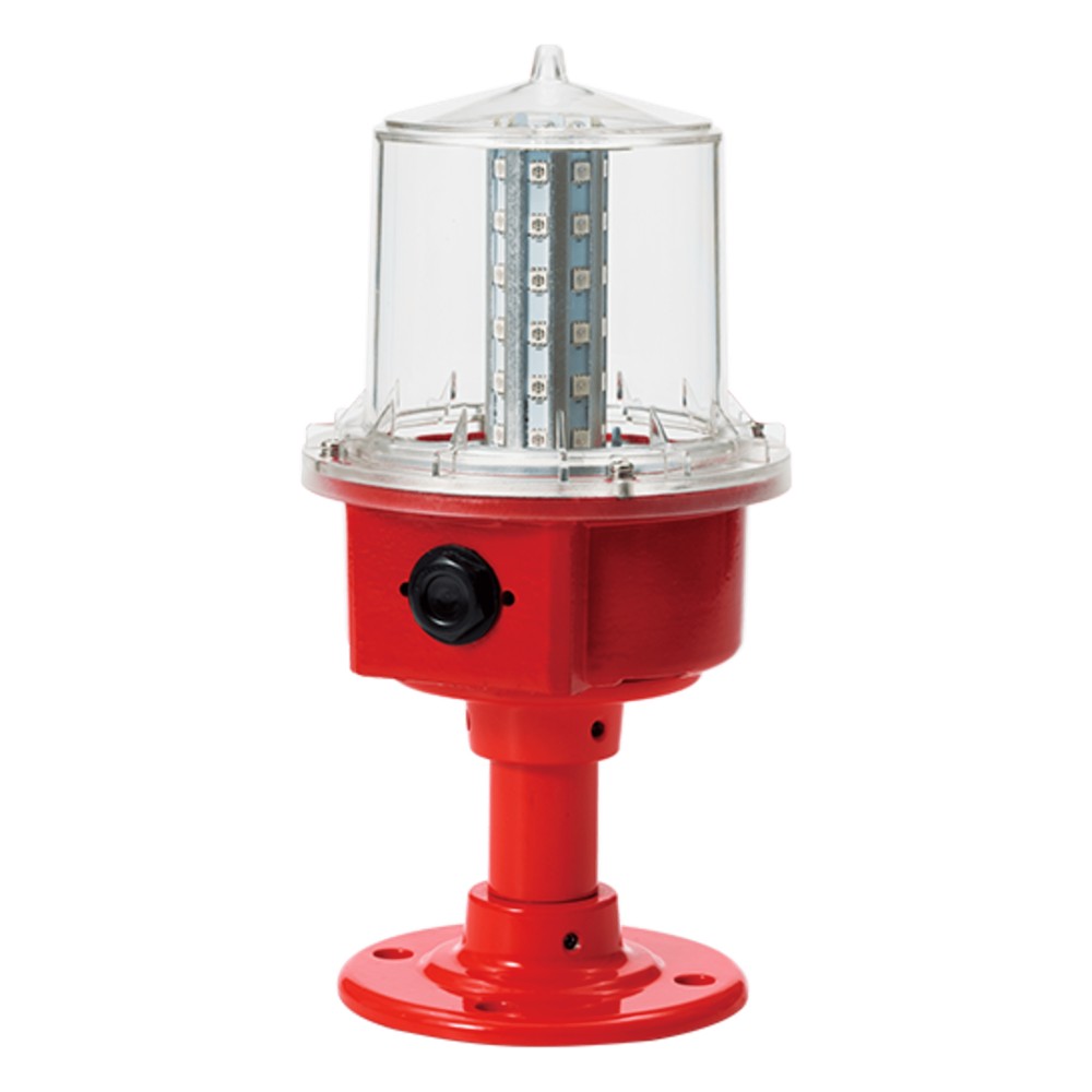 Luz de Obstrucción de Aviación LED de Baja Intensidad Tipo A Color Rojo, 24 VCD, Protección IP66 y Grado IC - QLIGHT SAOL2P-24-R