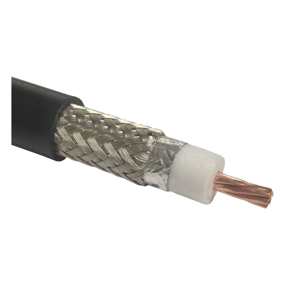 Cable Coaxial 50 Ohm, tipo RG-8 Ultra Flexible, Cobre Trenzado de Núcleo, Cinta de Aluminio y Malla de Cobre Estañado pa
