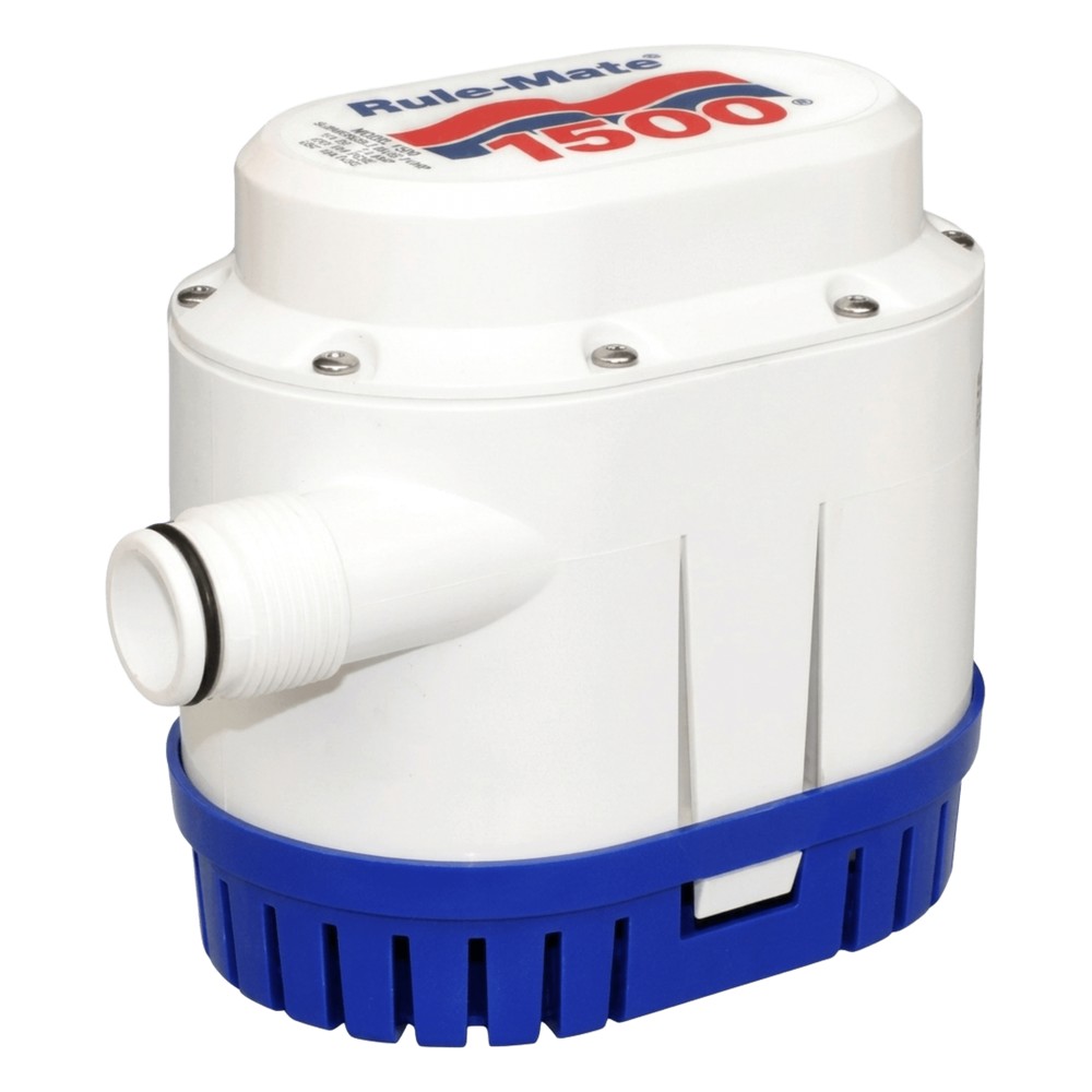 Bomba de Achique Automática / 1500 GPH / 12V CC / Interruptor Integrado / Plásticos ABS / Marítima
