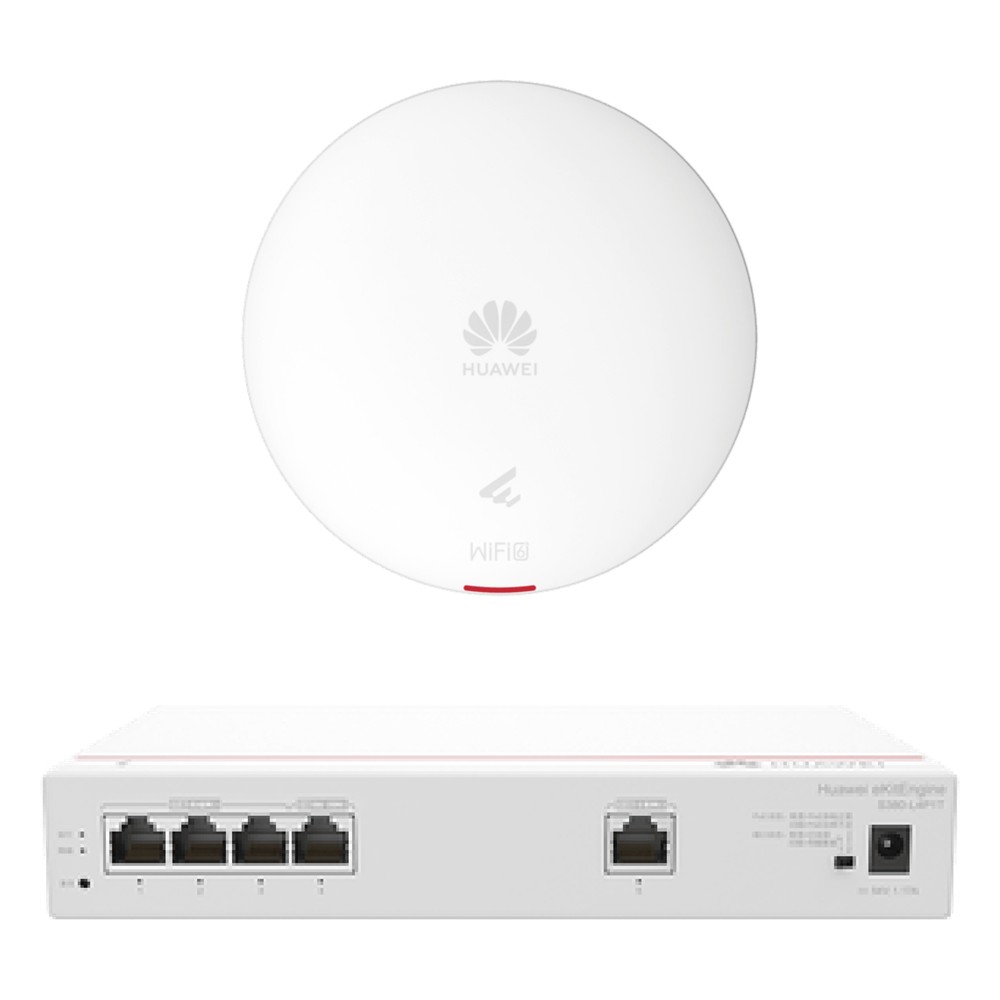 Kit DEMO de Router Multi-Servicio / 1 puerto 10/100/1000 Mbps(WAN) / 4 puertos 10/100/1000 Mbps(LAN) PoE / 50W + Punto d