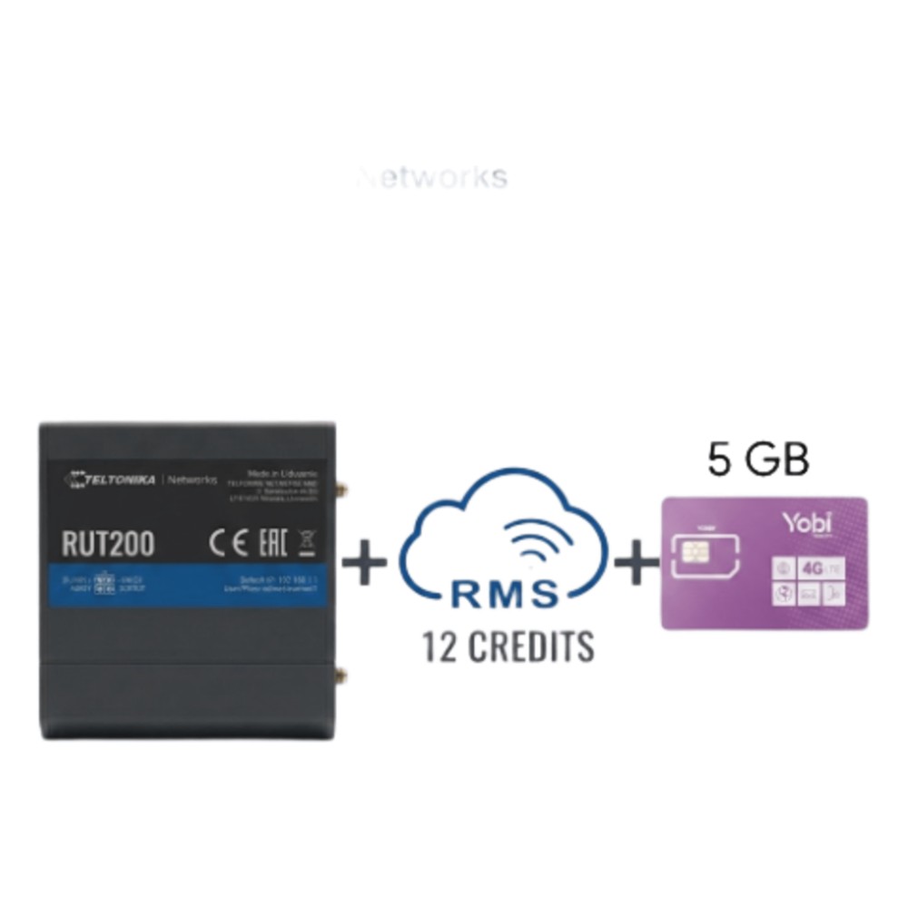 Router Teltonika LTE/4G RUT200 + 12 creditos | LECOSYS