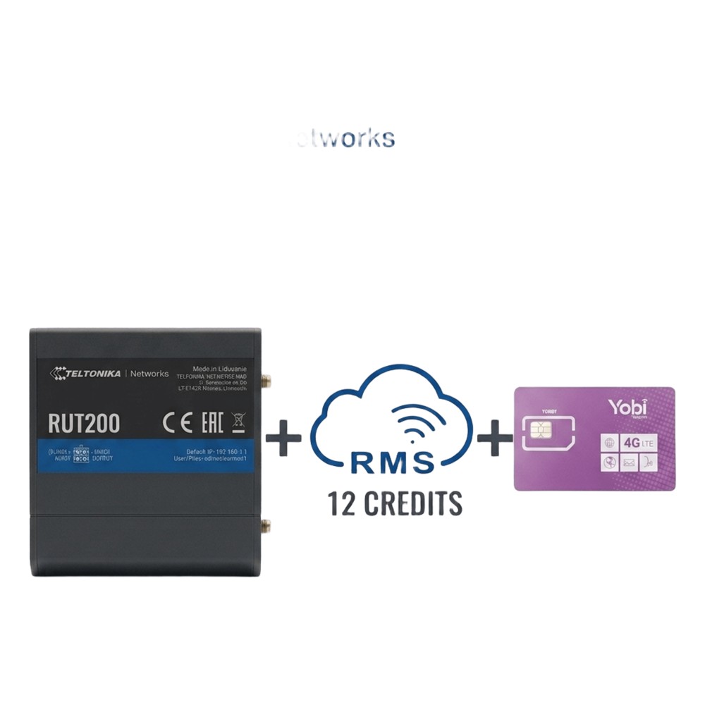 Router Teltonika LTE/4G RUT200 + 12 creditos | LECOSYS