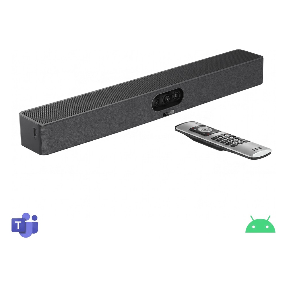 Barra de Videoconferencia A10 de Yealink para Salas Pequeñas con Android Integrado para Microsoft Teams y Modo BYOD - In