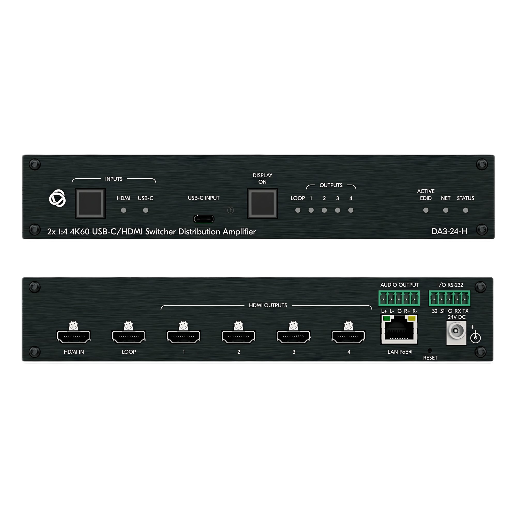 Distribuidor y Switcher 2x1:4