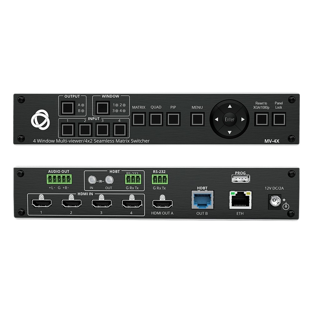 Matrix HDMI 4x2 con Escalado Integrado